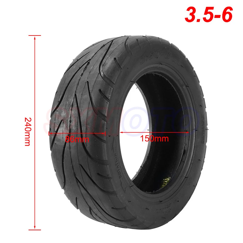 Aggiornamento da 10 pollici pneumatico Tubeless 3.50-6 per auto bilanciamento Scooter elettrico 10 x3.50-6 10 x4.00-6 90/65/70-6 pneumatico