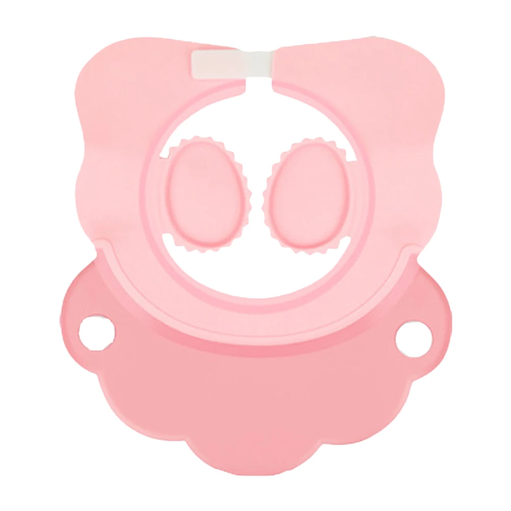 

Silicone Baby Cap Infant Bathing Adjustable Infant Bathing Cap Shampoo Hat Pink Child Eye Protection Cartoon Durable