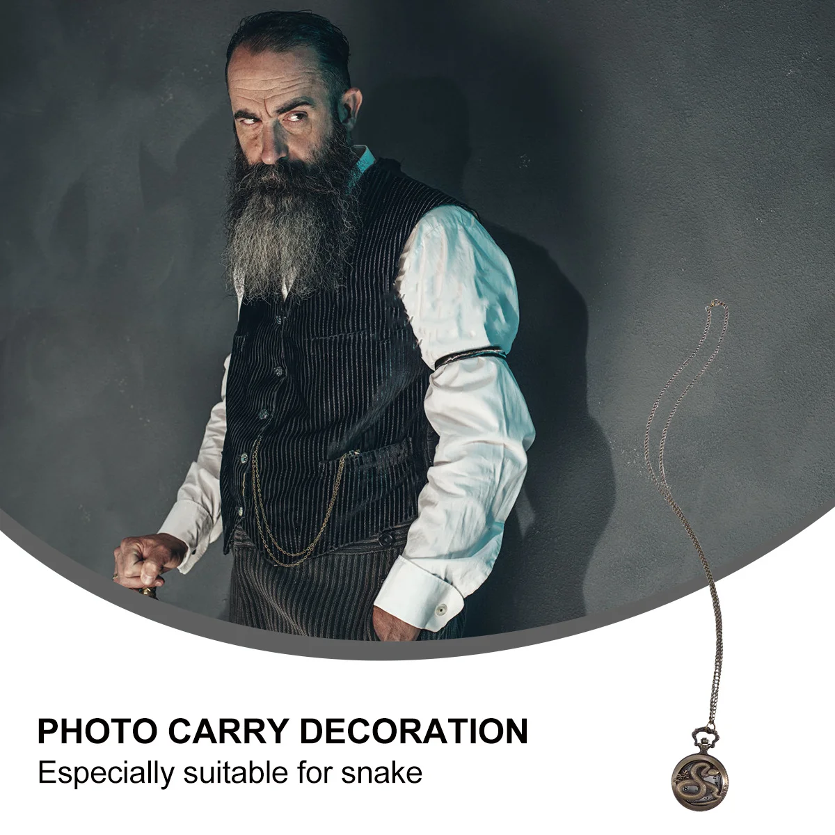 뱀의 해를 위한 1개의 빈티지 퀄츠 시계, 유니섹스 레트로 펜던트 타임피스