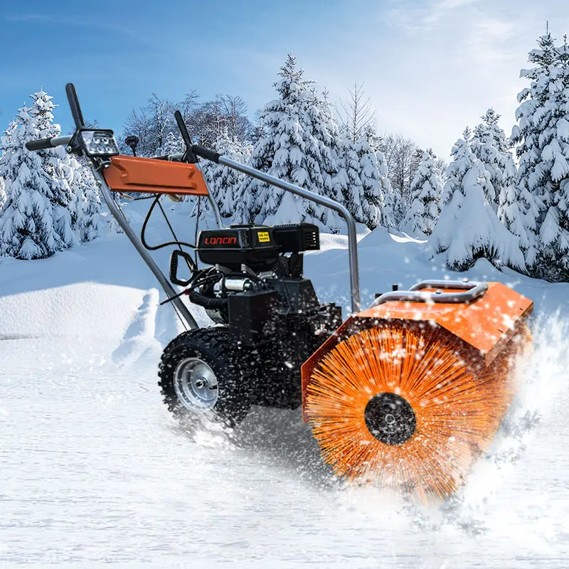 Wholesale Municipal Sanitation Small Hand-held Snow Sweeper Nylon Roller Brush Road Snow Sweeper