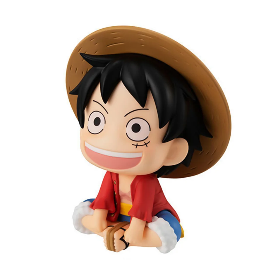 7cm Anime Figure One Piece Monkey D Luffy Roronoa Zoro Kawaii Toys Q Figural Car Decoration PVC Model Gift