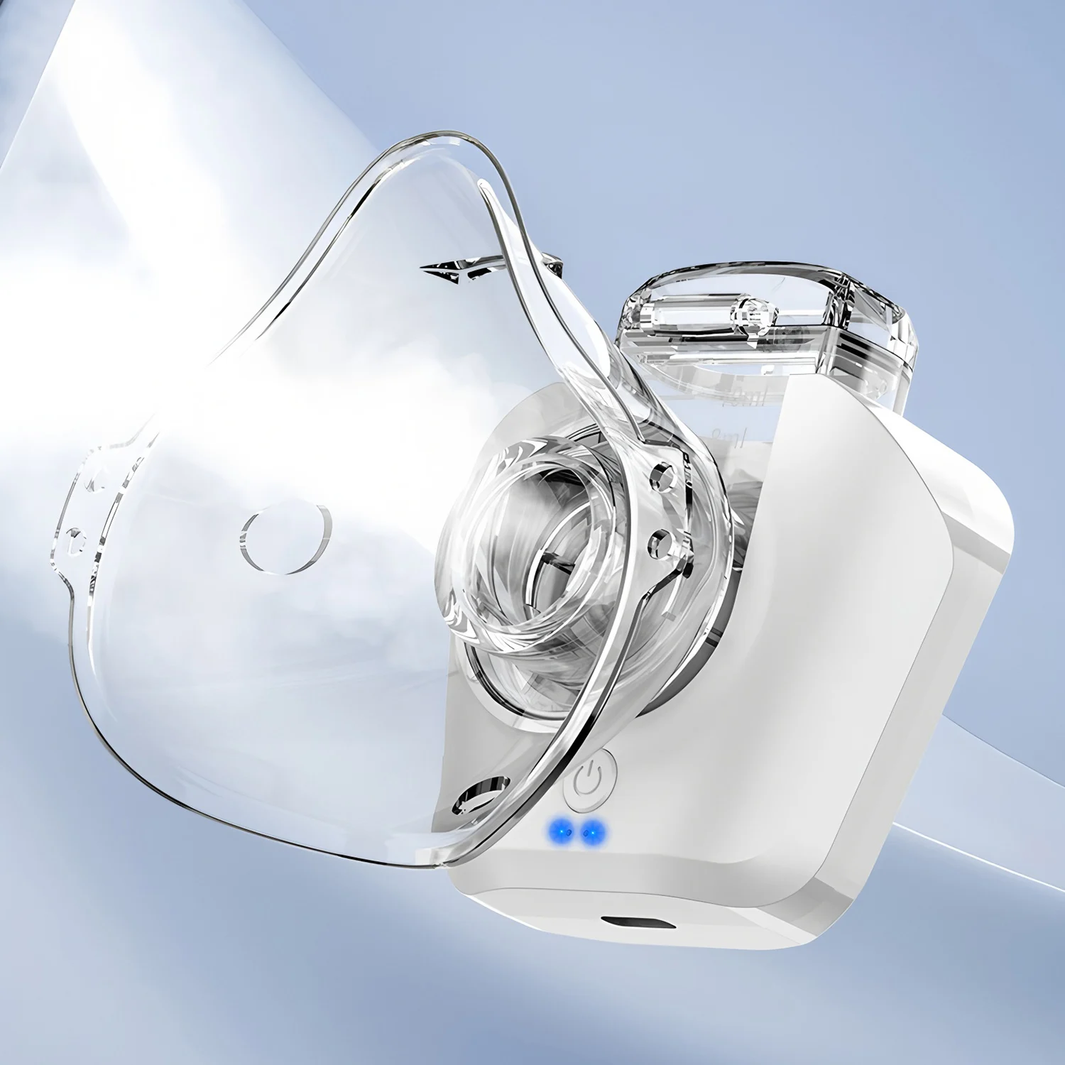 Nebulizador de malla silencioso portátil, inhalador manual de limpieza automática, mini atomizador, nebulizador portátil para niños y adultos