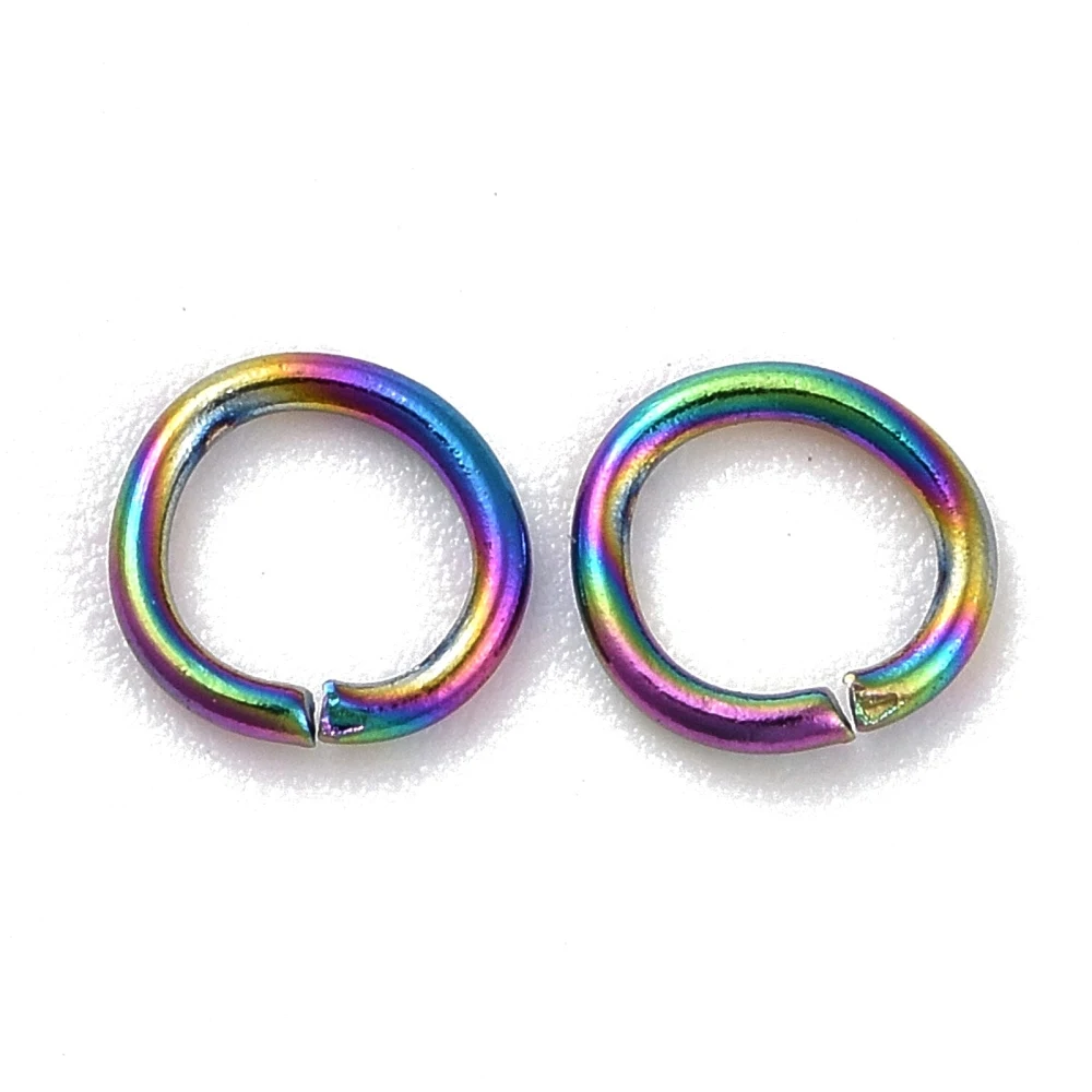 100pcs 304 Stainless Steel Open Jump Rings 3.5/4/5/6mm Multi-color Splits Rings for jewelry making DIY accessories Supplies