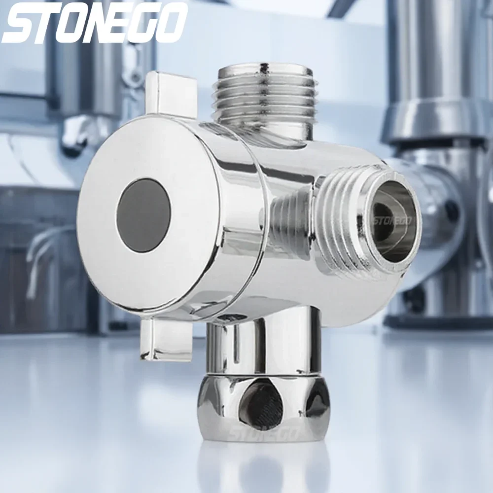 

Multifunction 3 Way Shower Head Diverter Valve G1/2 Three Function Switch Adapter Connector for Bathroom Replacement Accessories