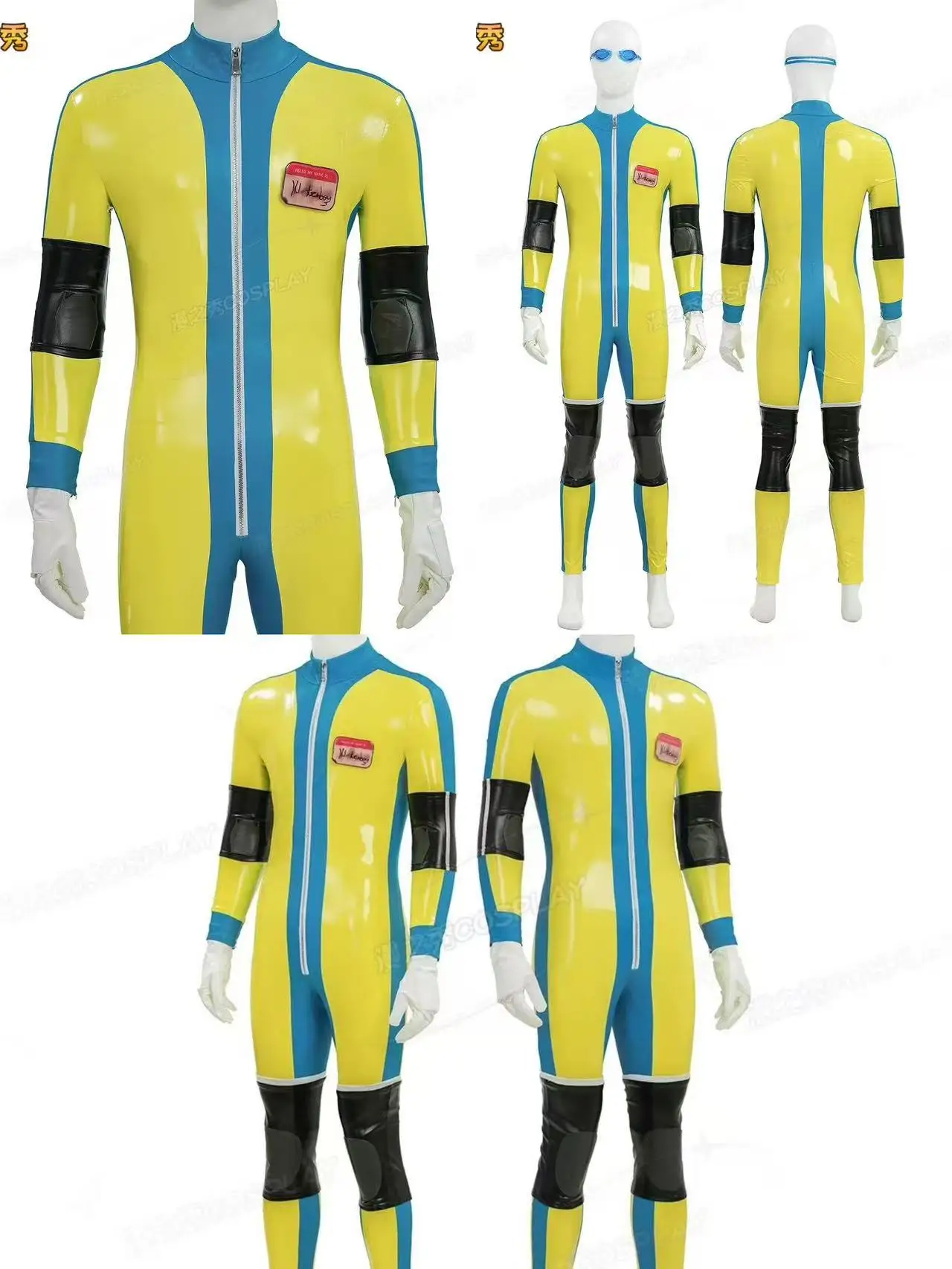 

Game Dispatch Waterboy‌ Herman‌ Cosplay Costume Halloween party men's woman new leather jumpsuit glasses props uniform HCos