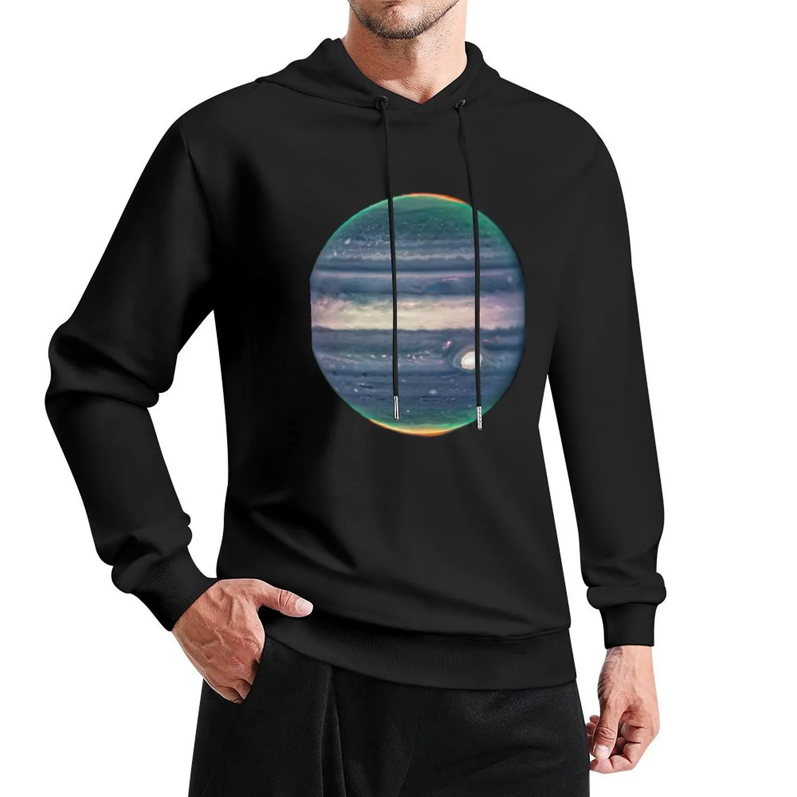 James Webb Space Telescope Jupiter Auroras Hazes NIRCam Photo Pullover Hoodie aesthetic clothing men wear hoodie men