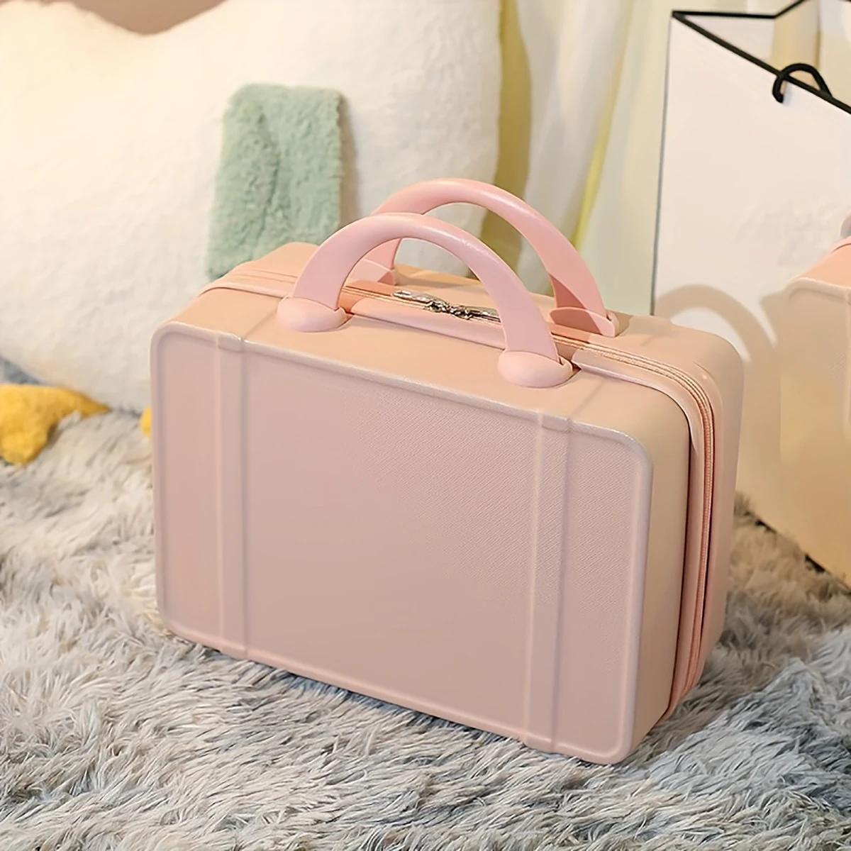 Vintage Makeup Case 14-inch small makeup case Suitcase Cute girl gift travel makeup storage case