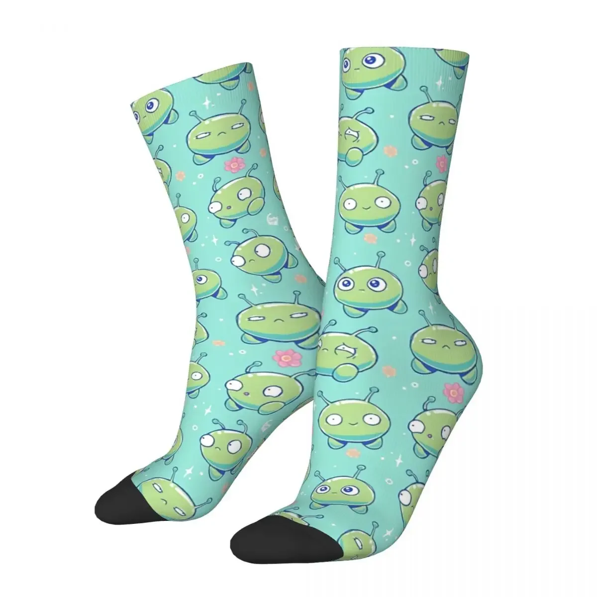 

Hip Hop Vintage Mooncake Crazy Men's Socks Alien Unisex Harajuku Pattern Printed Funny Happy Crew Sock Boys Gift