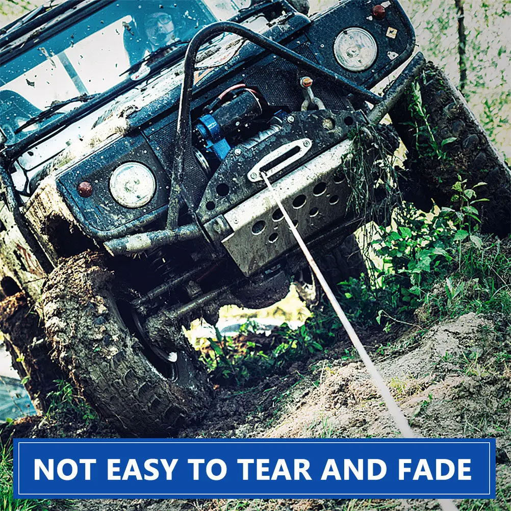 

Комплект из 2 водонепроницаемых чехлов из ткани Оксфорд для лебедок: сверхпрочные защитные чехлы для электрических лебедок, квадроциклов и автомобилей, защита от пыли