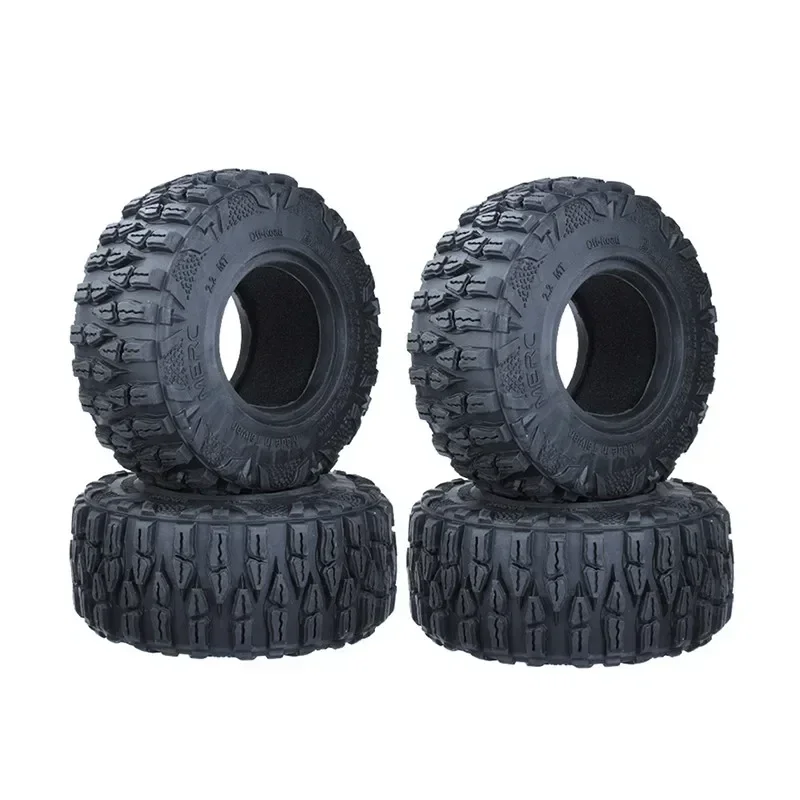 1.9 / 2.2 polegadas 123mm para carro de escalada de simulação 1/10 TRX-4 SCX10 AXIAL 90046 pneu super macio de borracha com forro de esponja