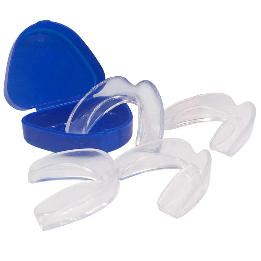 4Pcs Mouth Guard EVA Anti-Grinding Teeth Protection Transparent Sports Mouth Guard Stop Bruxism for Teeth Clenching at Night