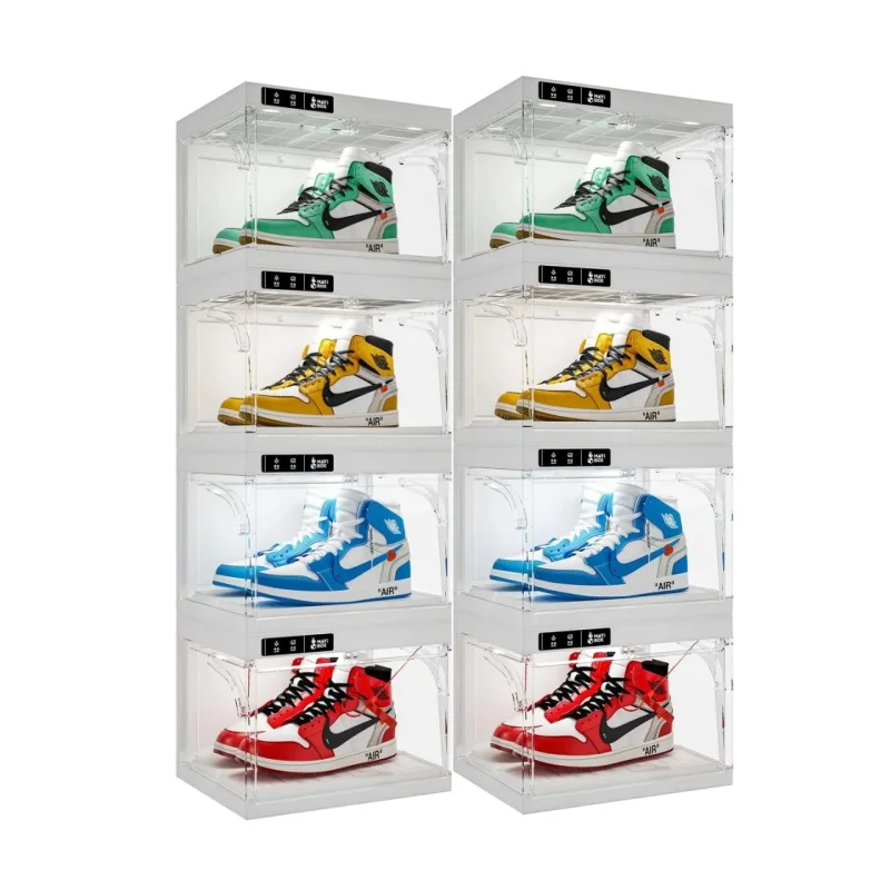 Shoes Organizer with Automatic Opening Door, Basketball Shoes Smart Display Box, High Heel Storage Box, Shoe Cabinet