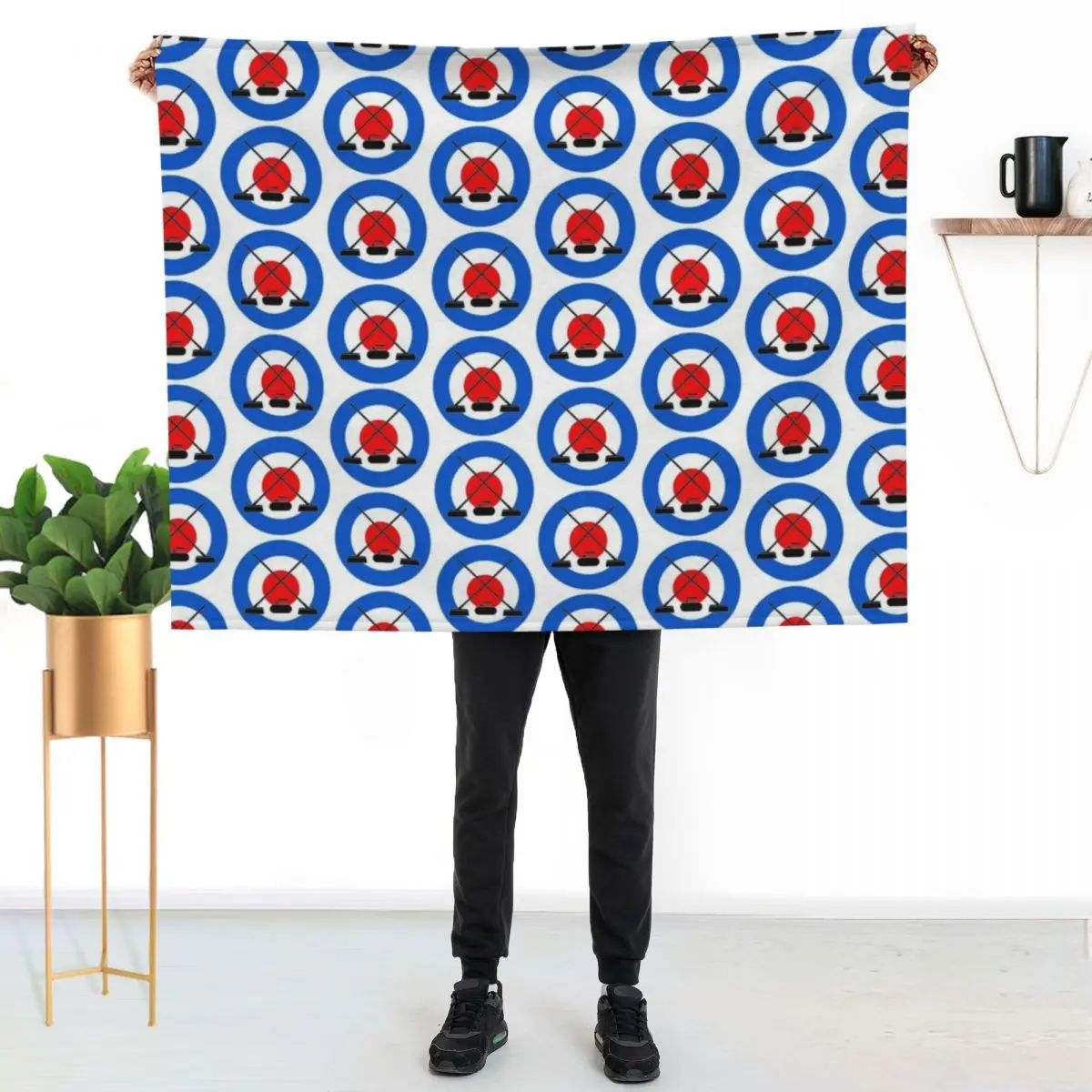 curling icons Throw Blanket valentine gift ideas Multi-Purpose Heavy halloween cosplay anime Custom Blankets