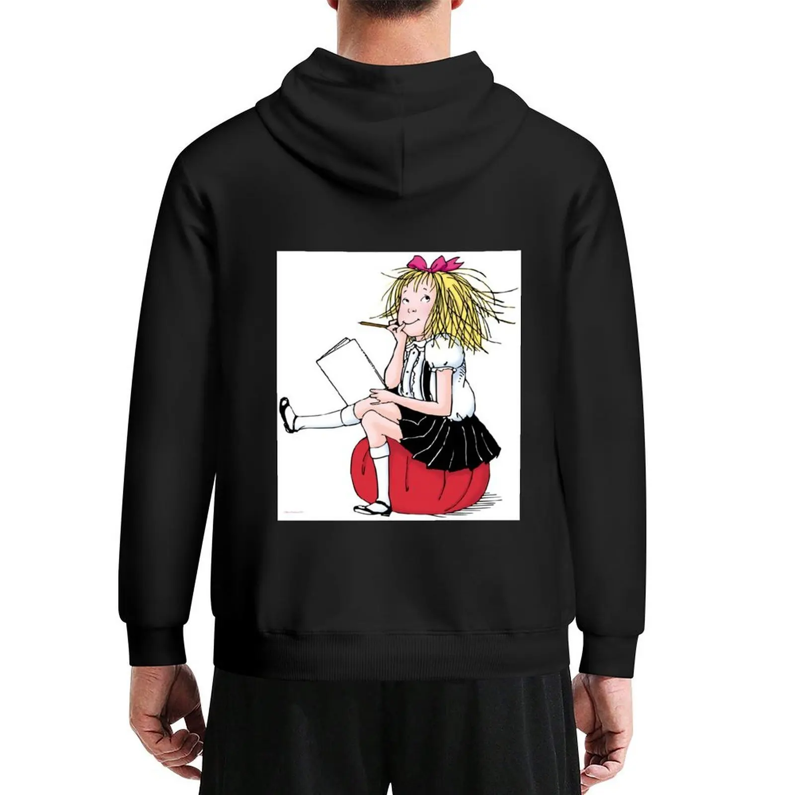 

Eloise thinking about what to write Hoodie men's sweat-shirt set autumn jacket men winter clothes autumn anime hoodie