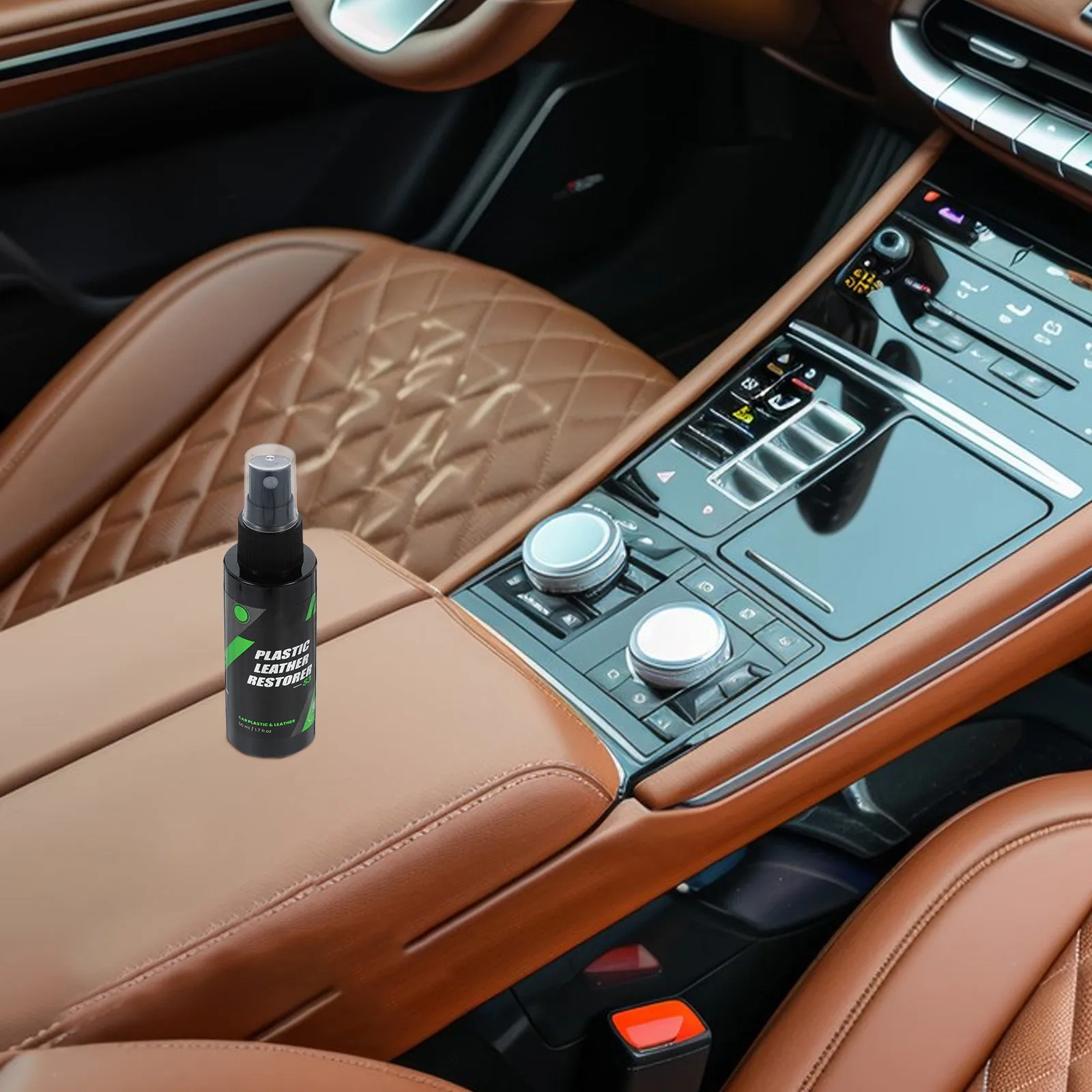 Car Plastic Restorer Kit – 2pcs Interior Auto Care for Fading, Aging & Cracking Protection