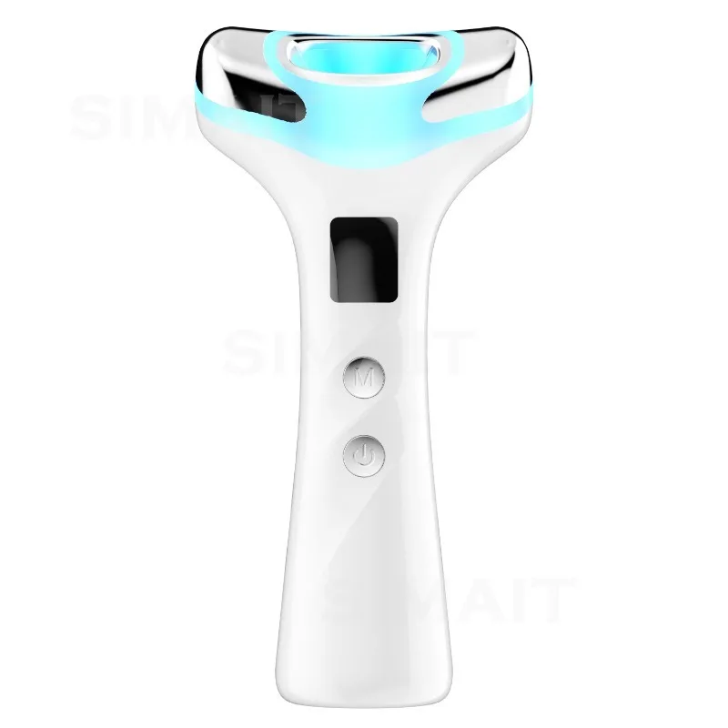 Household Vacuum Suction Beauty Massager, EMS Microcurrent Face Neck Device, Hot Compress & Color Light Skin Care Instrument