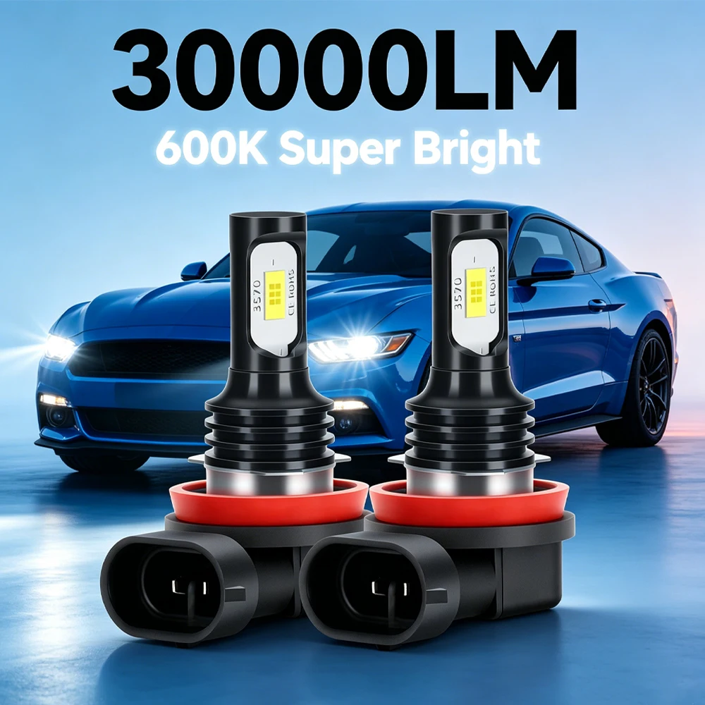 

2X H8 H9 Led H11 9005 HB3 9006 HB4 H6 H4 H7 880 881 5202 Car LED Fog Headlight Bulbs 6000K White Auto Fog Lamp Day Running Light