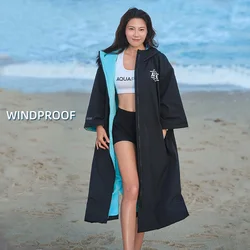 AquaPlay Fashion Quick Drying Bath Towel Outdoor Warm Hooded Beach Towel Cape Both Men Women Swimming Diving Bathrobe Beach Cape