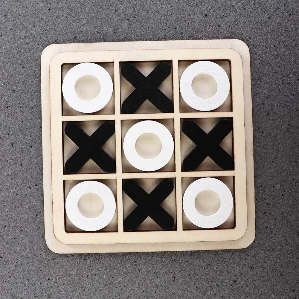 Gift Preschool Kids Preschool Learning Party Favor Wooden Board Game Improve Intelligence Chess Tic Tac Toe Table Chess Toys