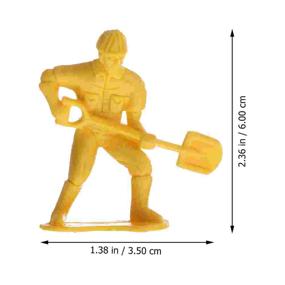 54-teiliges Simulator-Kinderspielzeug, Arbeiterfiguren, Mikrolandschaftsdekoration, Erste-Hilfe-Modelle, Kunststoff, stehend, kleine Menschen mit Werkzeug