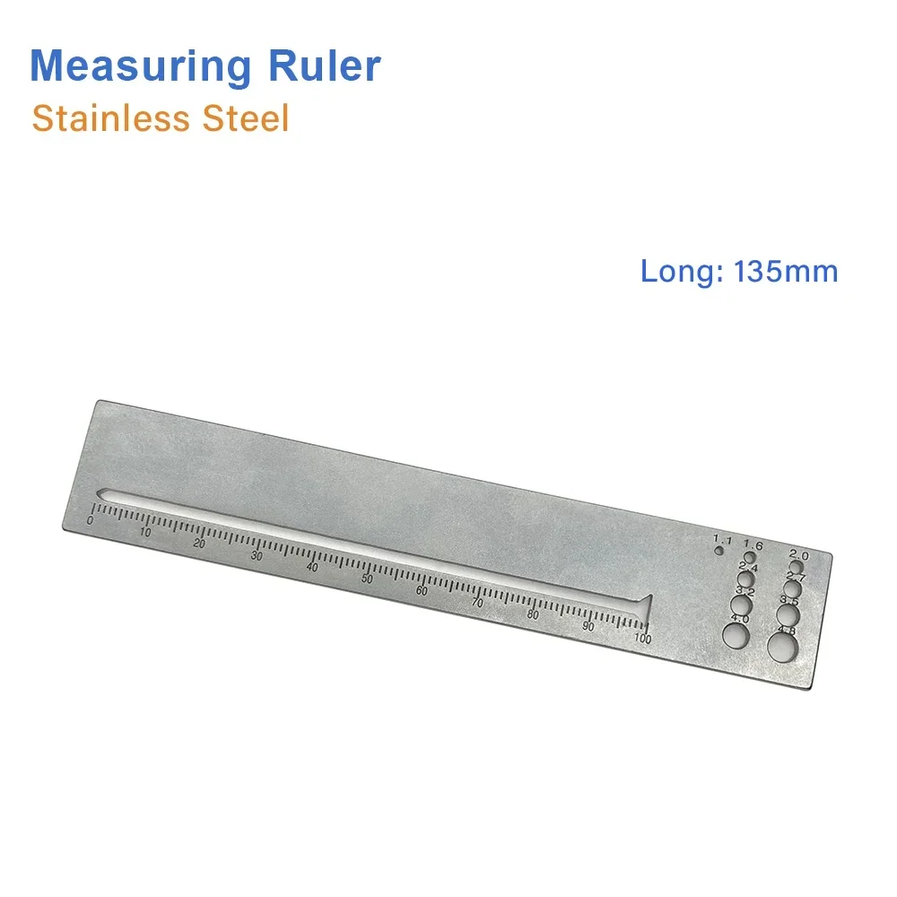 Stainless Steel Orthopedic Measuring Ruler for Kirschner Wire Bone Screw Diameter Lenght Measuring QSWTITAN