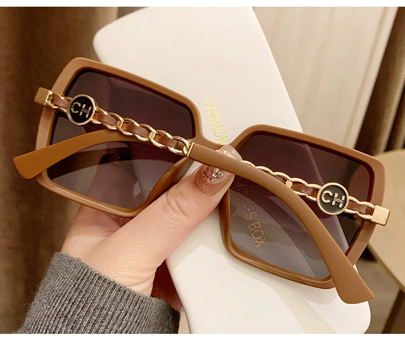 Женские солнцезащитные очки, высококачественное ощущение и маленькое лицо, поляризованная коробка для солнцезащитного крема, солнцезащитные очки на цепочке и очки для вождения