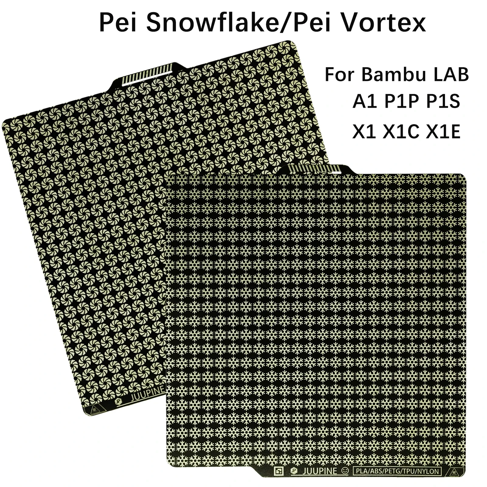 For Bambulab P1s Build Plate Bambulab X1c Accessories PEI Snowflake Vortex Honeycomb Pei Sheet 257x257 for Bambu Lab A1 Plate