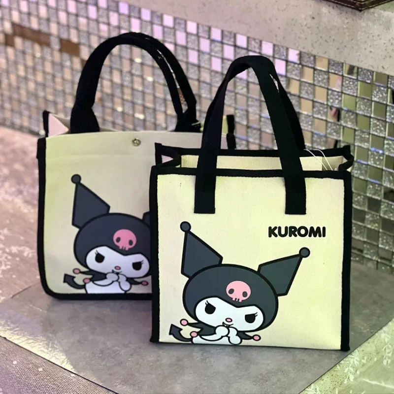 Hello Kitty Cosmetic Bag Melody Purses and Handbags for Women Sanrio Hand Wash Pouches Kuromi Tote Case Kawaii Mummy Boxes