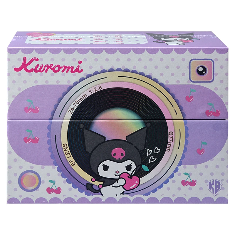 Original 1Box/24Pcs Sanrio Kuromi Hello Kitty Shining Polaroid Card Cartoon My Melody Collectible Card Toy For Children Gift