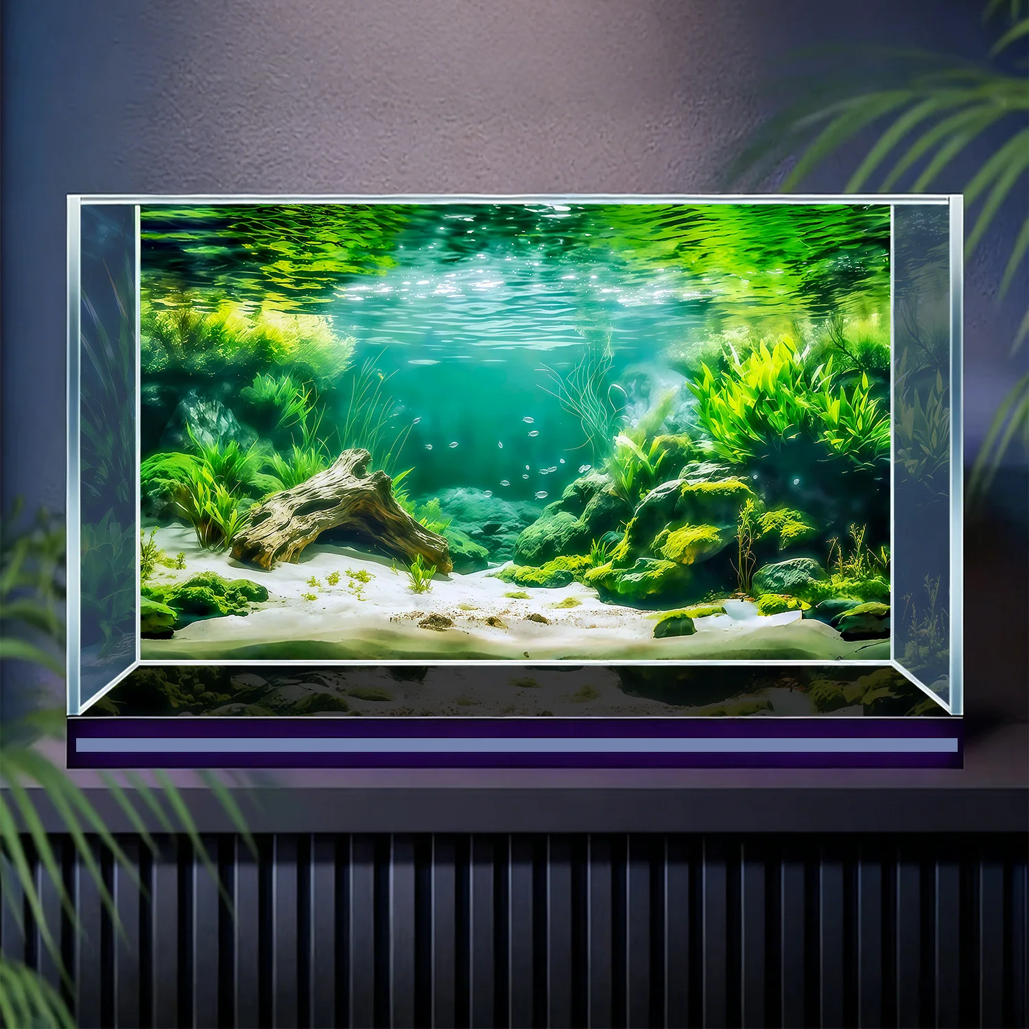 Aquarium Planted Seeds - Decorazione per Acquario con Effetto Legno