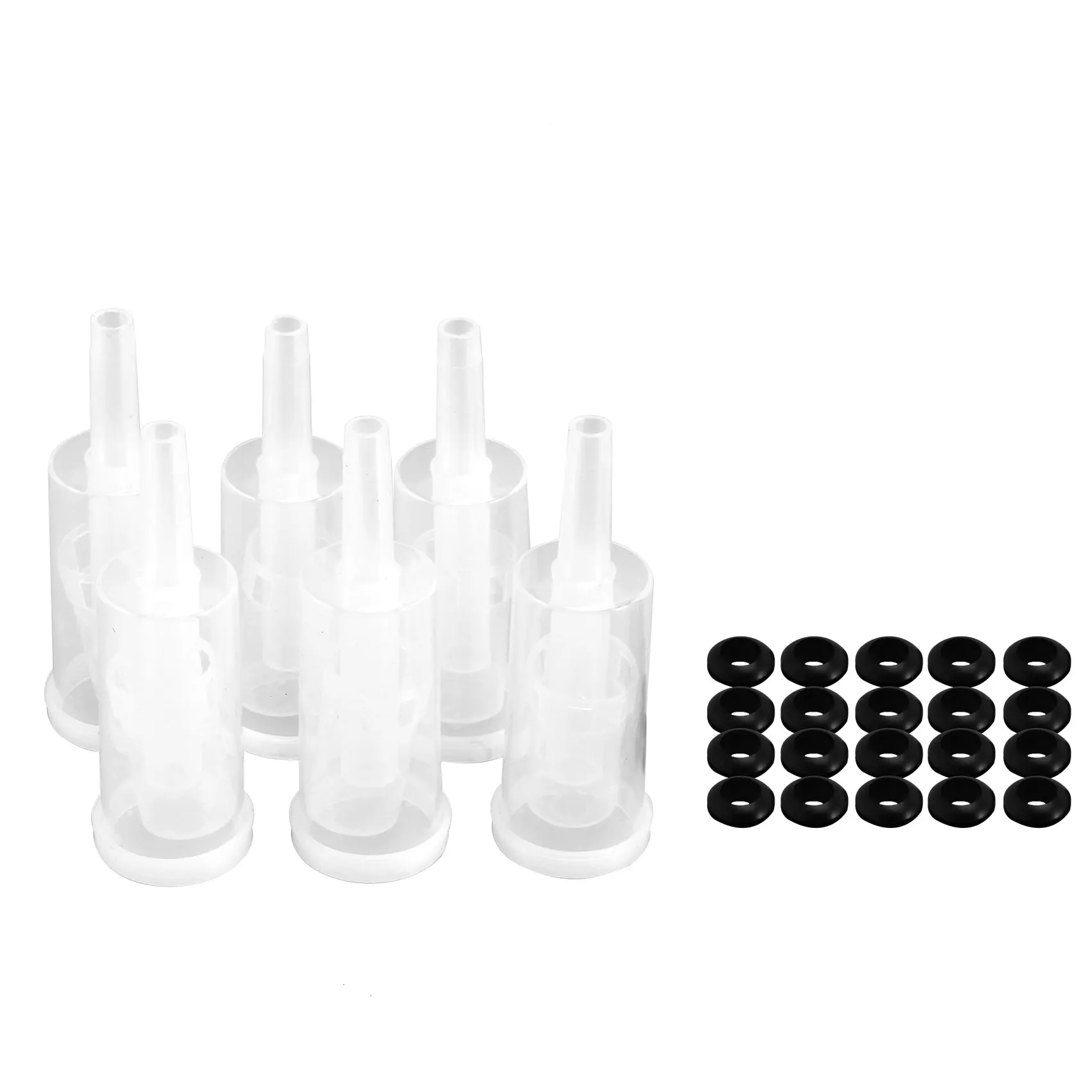 Airlock Set for Fermentation, 20 Pieces Silicone Grommets and 6 Pieces Plastic Airlock for Preserving, Brewing, Making W