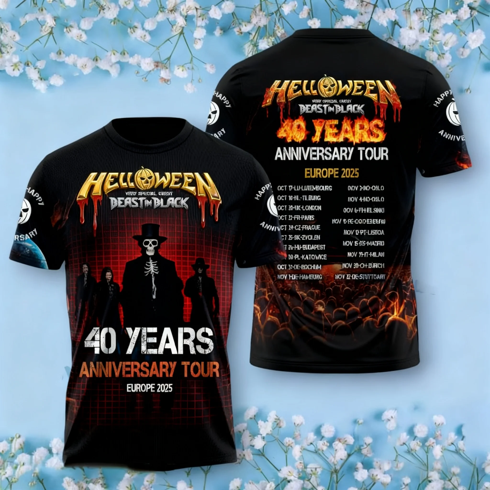 ﻿2026 Classic Rock Helloween T-shirts Male 3D Print Men Hip Hop Trend Short Sleeve Tshirt Street Loose Casual Oversized Top﻿