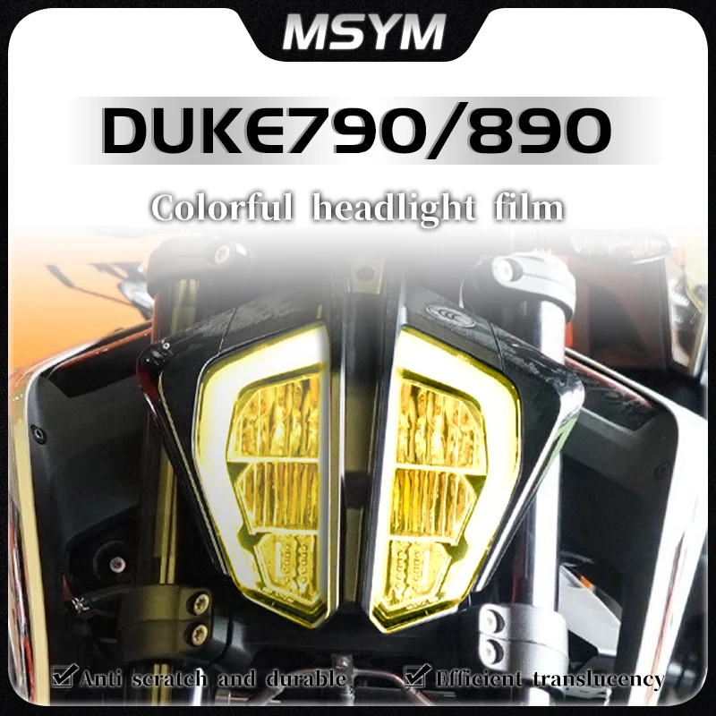 For KTM DUKE790 Duke890 headlight film instrument panel transparent protection film sticker modification accessories