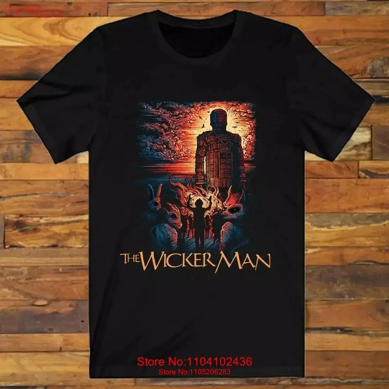 The Wicker Man Movie Poster Men's Black T Shirt S 3XL N2809_03 vintage Washed Versatile streetwear Slightly graphic Soft