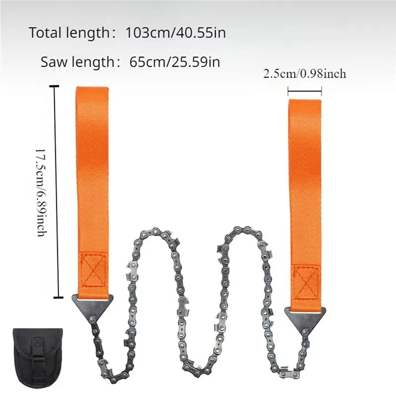ABWZ-Pocket Handgereedschapstasje Draagbare Survival Kettingzaag Kettingzagen 1Pc Noodkamperen Wandelen Outdoor Gereedschap