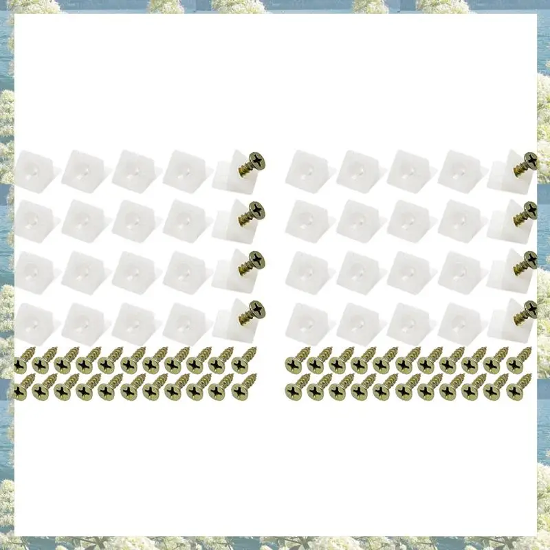 

Best Of 2025-100 Pcs Drawer Supports, White Plastic Drawer Bottom Sagging Repair Fixing Mending Wedges With Screws For Furniture
