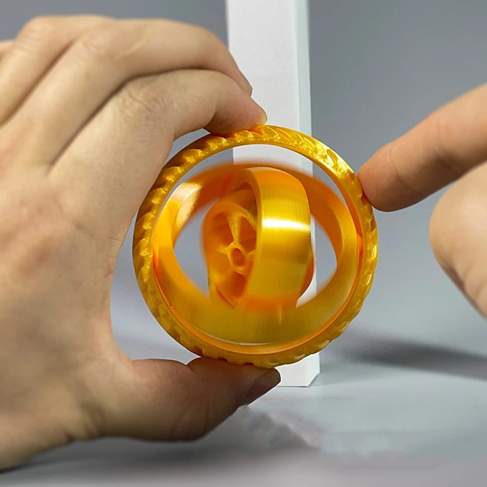 3D Printed Rotating Toy Personalised Fingertip Gyroscope Spiral Star Ring Gravity Rotation Anxiety Relief Fun Decompression Toy