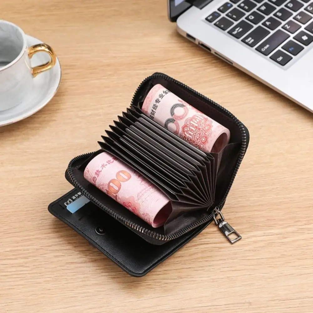 Luxury Designer Men's Wallets PU Leather Credit Card Holder Handbag for Men Wallet Zipper Coin Purse