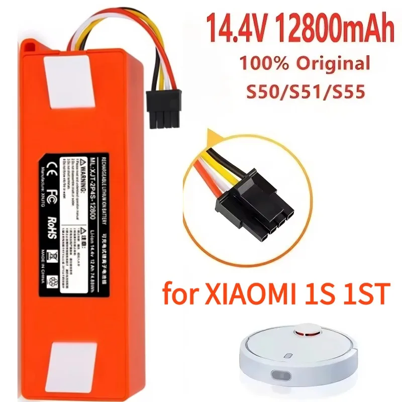 

Original Replacement Battery BRR-2P4S-5200D for XIAOMI 1S 1ST Roborock SDJQR01RR Sweeping Mopping Robot Vacuum Cleaner 5200mAh