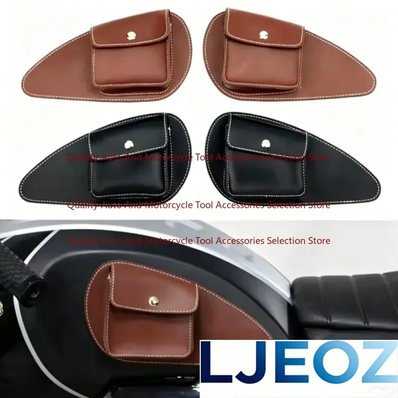 Ancient Motorcycle Locomotive Modified Leather Fuel Tank Paste Leather Oil Pot Side Welt Bag Paste Storage Bag Non-slip Paste.