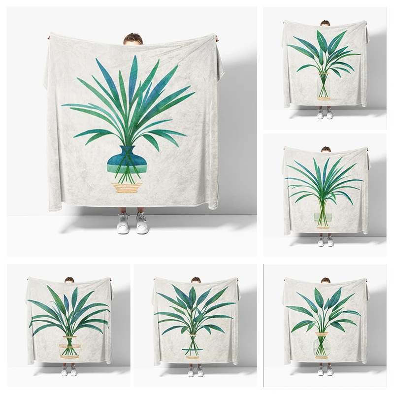 

Домашнее украшение, плюшевый плед для дивана, одеяло, аниме, животные, покрывало для кровати, пушистые мягкие одеяла, декоративное растение, современный абстрактный Моранди