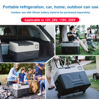 Alpicool 30L Car Refrigerator 220V Pull Bar Wheels Refrigerator 12 V/24V Portable Compressor Freezer For Car Home Outdoor Truck