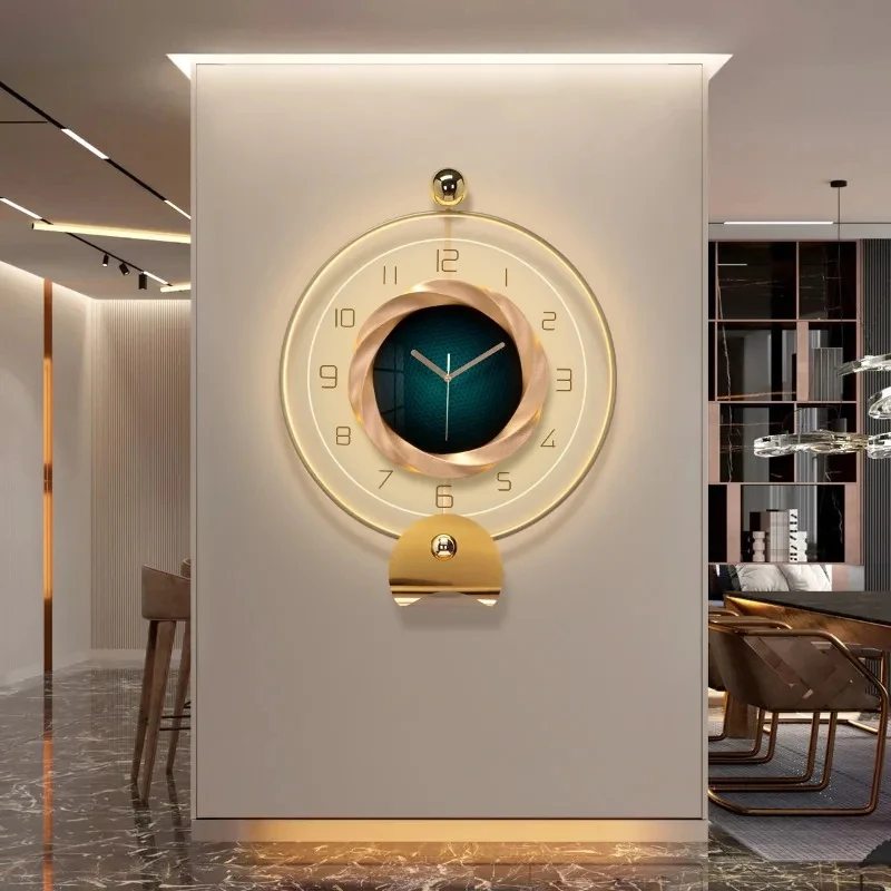 Minimalist Luxury Wall Watch Bedrooms Modern Alarm Digital Clock Wall Metal Wall Art Aesthetic Wanduhr Living Room Decoration