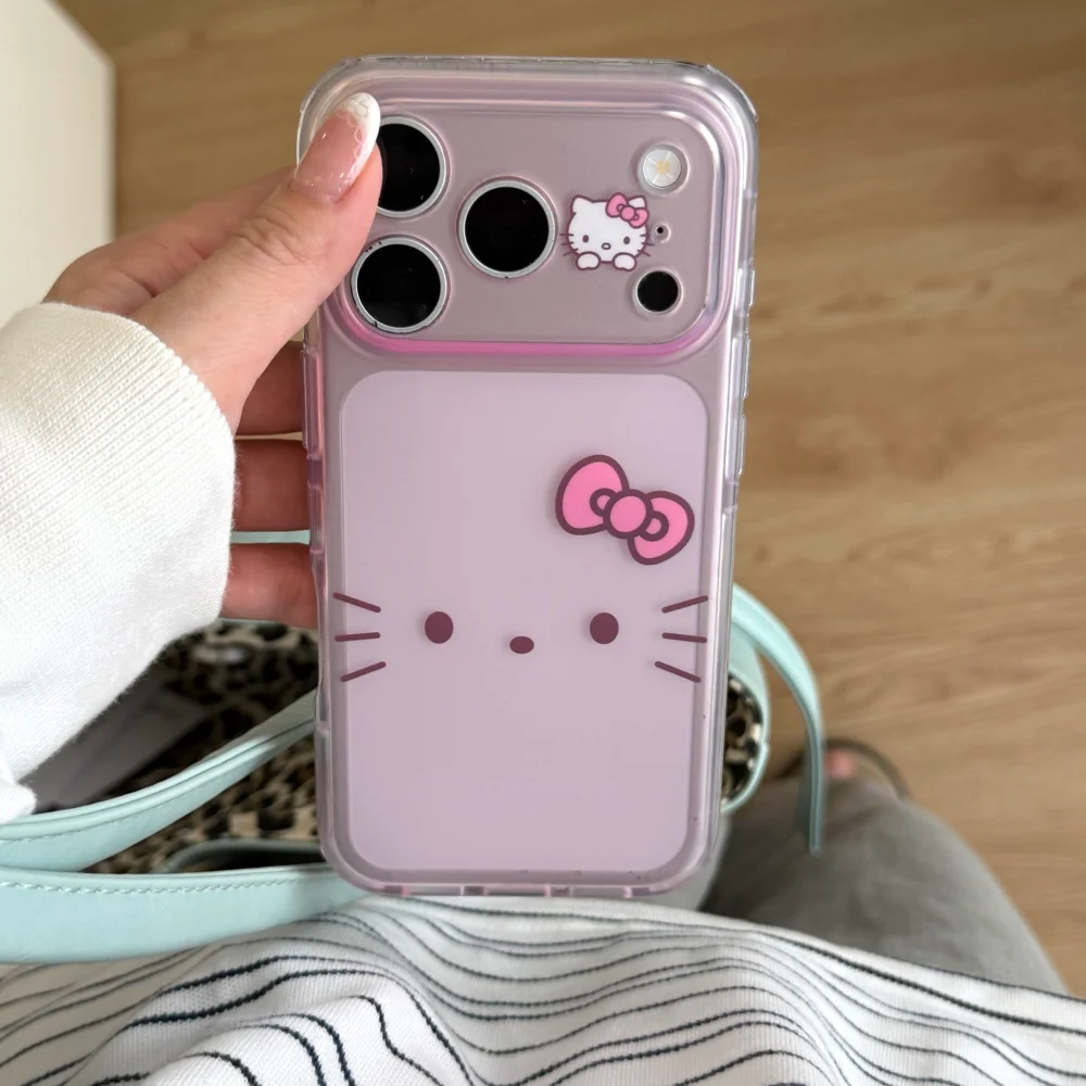 Cute IMD Frosted Semi Transparent Sanrio Phone Case For iPhone 15 16 17 Pro Max Luxury Shockproof Cover For Girl Gift Fashion - view 4