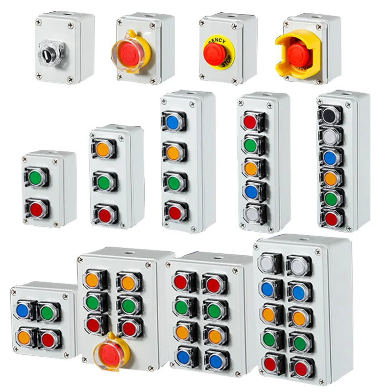 

Indoor and outdoor button box Emergency stop start switch Power reset alarm iron door elevator motor Electrical control box