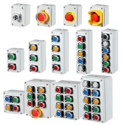 Indoor and outdoor button box Emergency stop start switch Power reset alarm iron door elevator motor Electrical control box