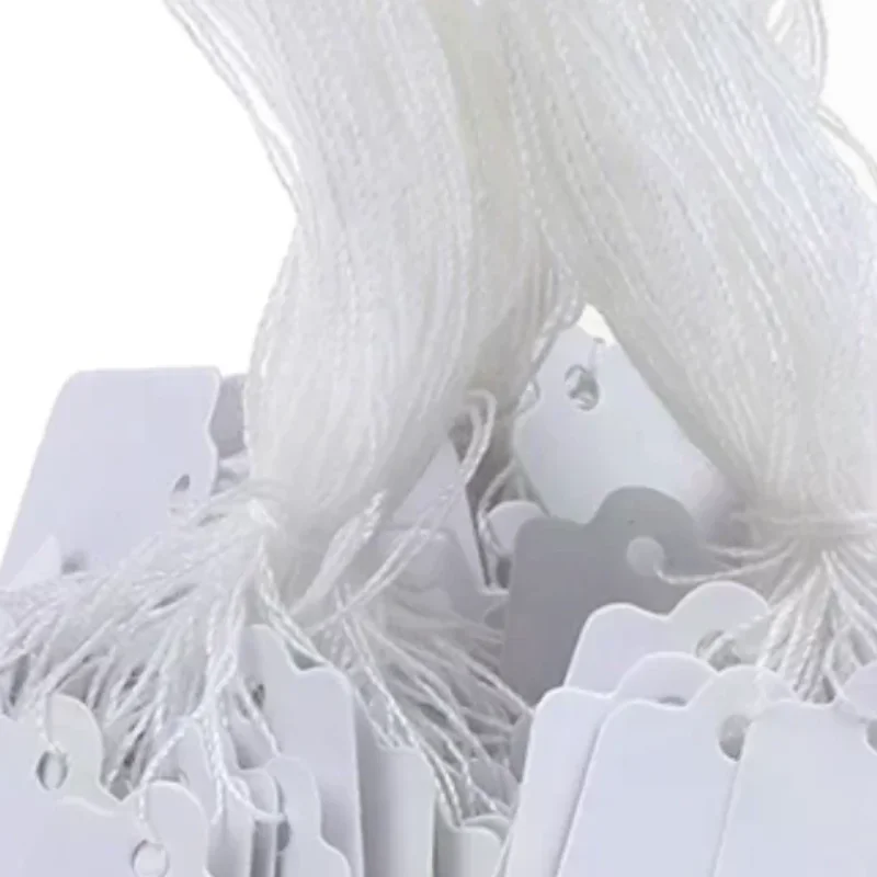 300Pcs Label Tie String Strung Ticket Jewelry Merchandise Display Price Tags