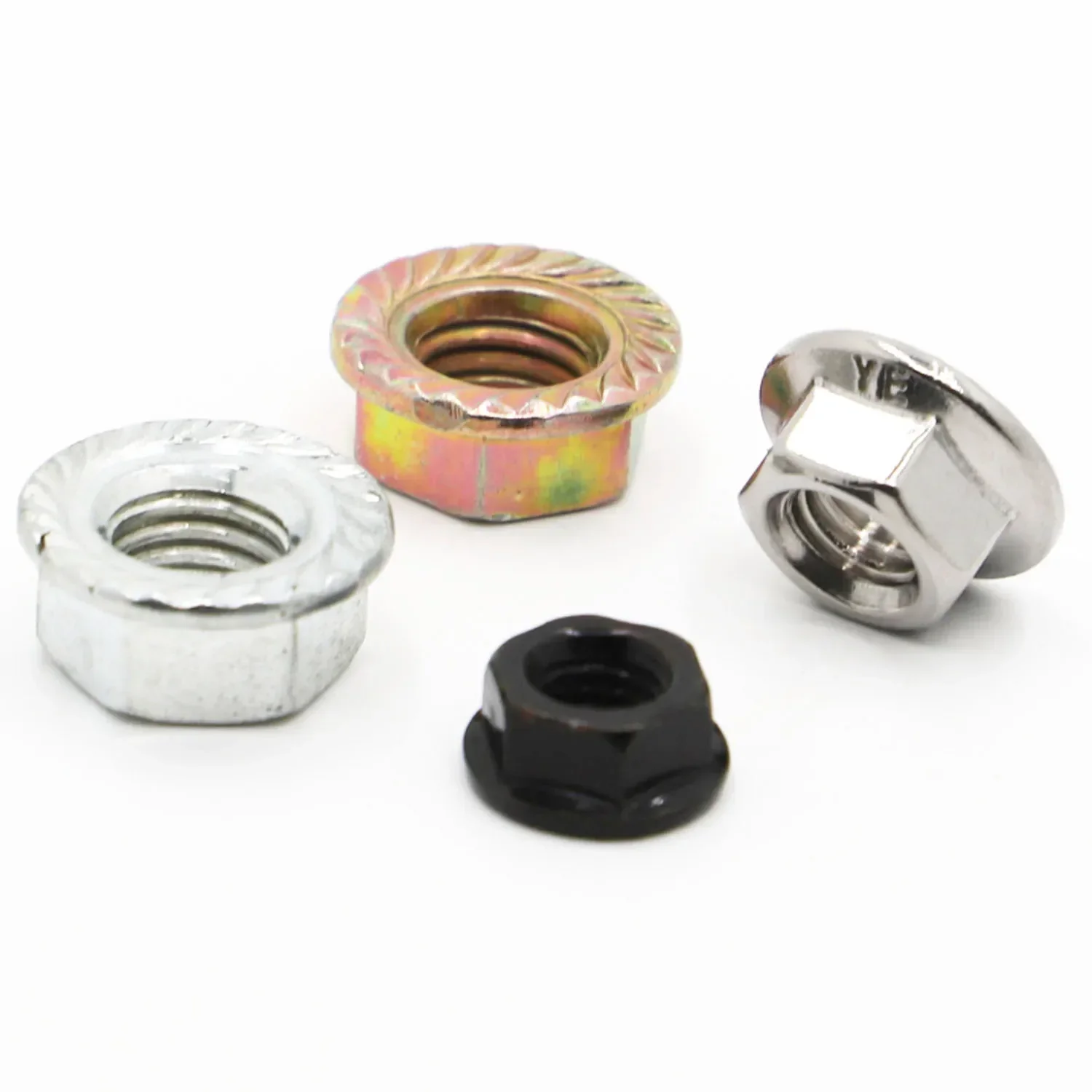 M3 M4 M5 M6 M8 M10 Carbon Steel / 304 Stainless Steel Hex Lock Nut Serrated Spinlock Flange Nut