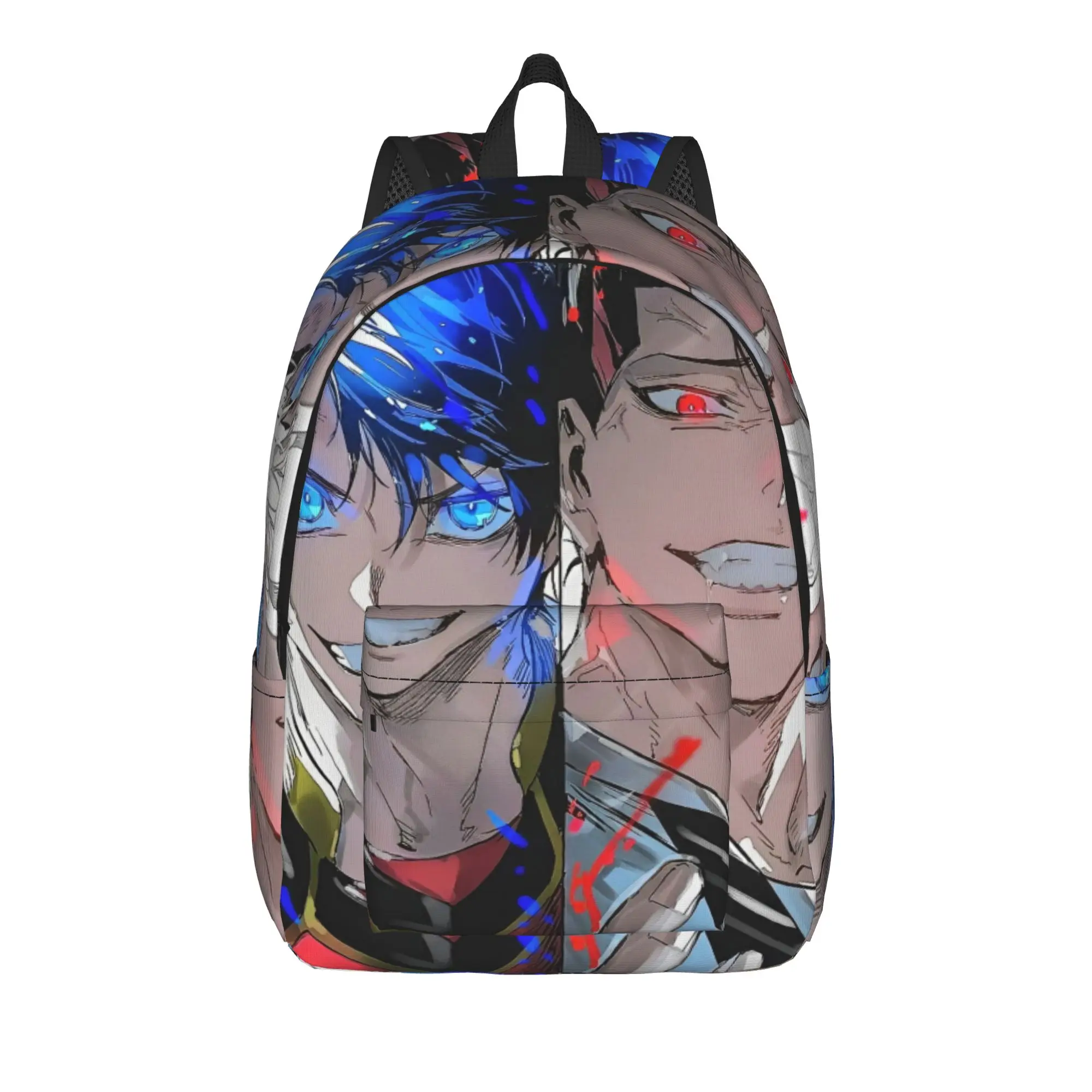 Anime Blues Locks Japan Backpack Student  Pattern Backpacks Polyester Streetwear High School Bags Outdoor Design Rucksack