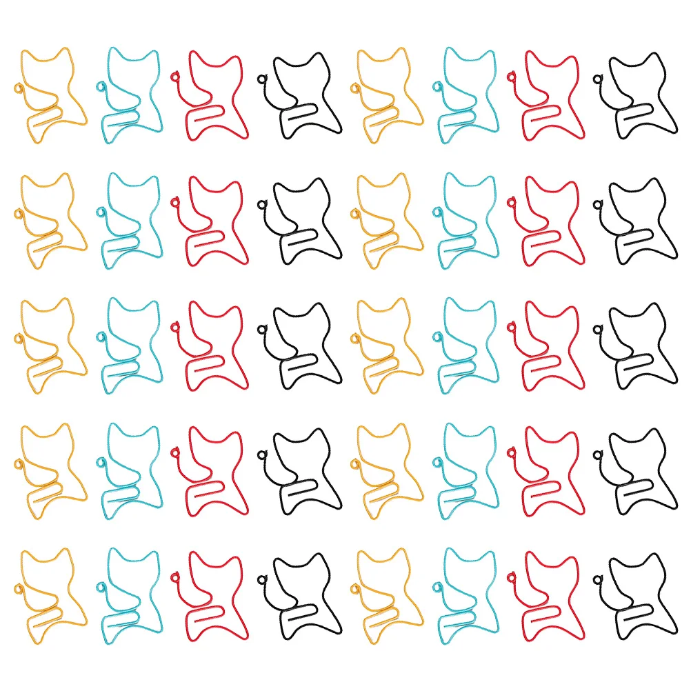 

50 Pcs Metal Cat Bookmark Clips Paper Note Office Supplies Practical Long Lasting Use Lovely Cartoon Shape Gifts